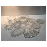 Vintage clear glass items
