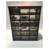 Parts hardware organizer with contents