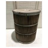 Wood barrel 20 1/2 inches tall