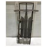 Vintage wood metal runner sled