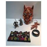 Halloween mask and decor items