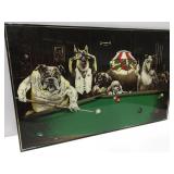 Dogs playing pool picture