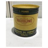 Valvoline, 5 pound Grease can empty