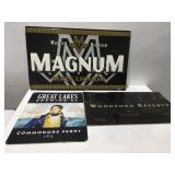 Magnum, great lakes IPA, Woodford reserve metal