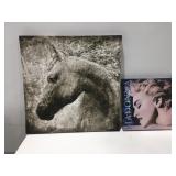 Madonna and horse wall hangings