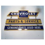 Chevrolet parts and service genuine parts sign