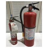 2 fire extinguishers