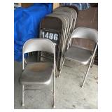 16 Metal folding chairs