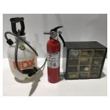 Fire, extinguisher, hardware, organizer, yard