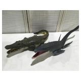 Jurassic Park dinosaur with alligator