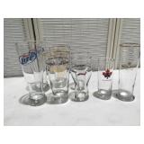 Beer advertising glasses