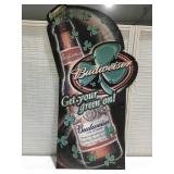 2002 Budweiser cardboard sign 46ï¿½ tall