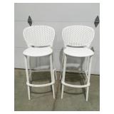 2 plastic stools 30 inches tall