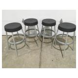 4 Metal legs plastic top bar stools 28ï¿½