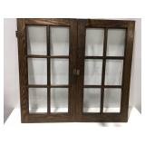 Wood windows 17 1/4 inches x 32 1/2 inches tall