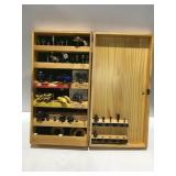 Router bits in a Wood cabinet