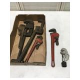 Pipe wrenches and cutters