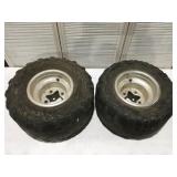 Aluminum wheels and tires, ATV