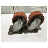 2 heavy duty casters