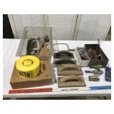 Caution tape, tile tools, corner chisel and more