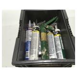 Caulk, gun, and caulkCondition of caulk,