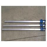 3 aluminum bar clamps