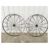 Metal wagon wheels 42ï¿½ round