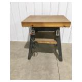 Custom work bench pegboard top 35 inches, 28ï¿½ x