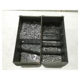 2 Metal bins, lags and screws