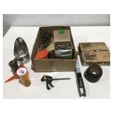 Rivets, hex, wrenches, sandpaper, paintbrush,