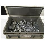 Strong tie, miscellaneous hardware in tote