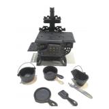 Vintage mini queen cast iron stove