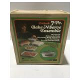 Glasbake 7 pc bake and serve assembly unopened