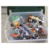 Legos approximately 35 pounds Rubbermaid tote