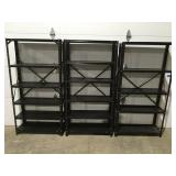3 Metal shelves 59ï¿½ x 30ï¿½ x 11 1/2 ï¿½ deep