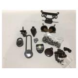 Vintage, plumb bob locks, boot cleaner and mop