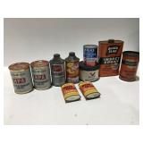 Vintage advertising cans