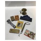 Blue beard razor hone & other vintage items