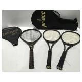 3 tennis rackets