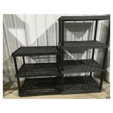 2 Wide plastic shelves One is 62 1/2 inches