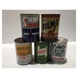 Vintage quart cans Sohio Castrol film ï¿½ X