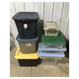 8 totes with lids