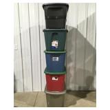 5 totes with lids