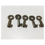 Vintage railroad lock keys