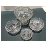 Clear, cut glass, Boles basket