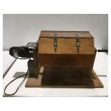 Homemade wood Tumbler turns on and rotates