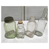 Vintage bottles and jars