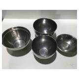 Metal mixing bowls