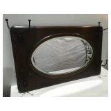 Vintage mirror with hat rack