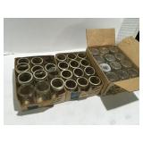 Canning jars, pint, and half pint